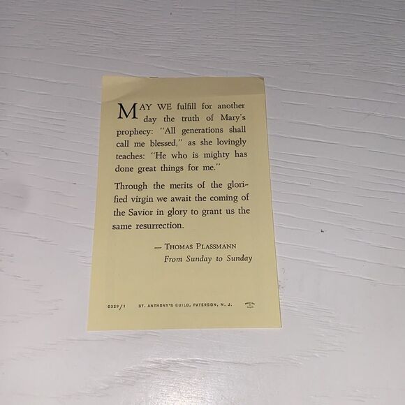 Vintage Set of 5 Religious Prayer Cards The Holy Family Mary Catholic Religion - Picture 11 of 13